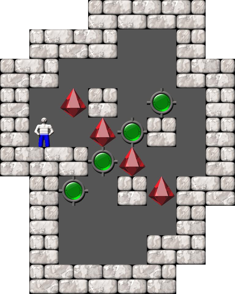 Sokoban The Warehouse I - Vertical Mobility level 19